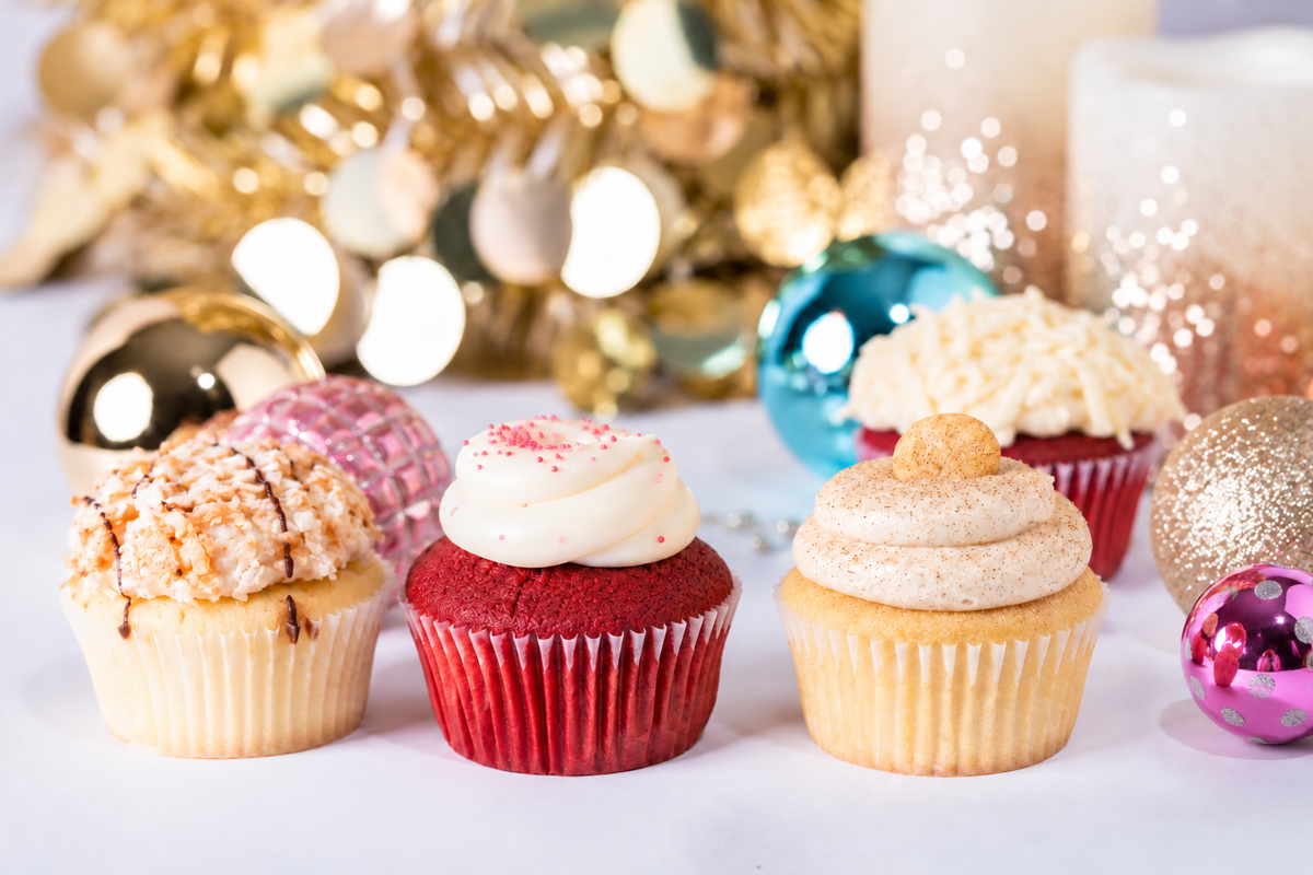 Sift Holiday Box festive cupcake collection