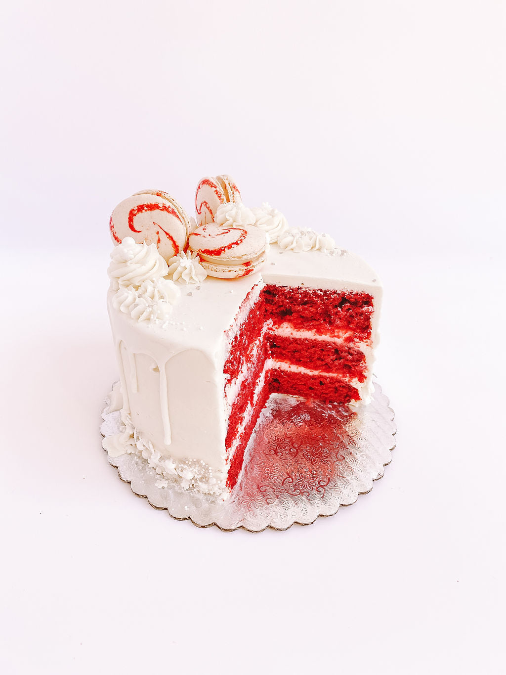 Sift Red Velvet holiday dessert with cream cheese frosting